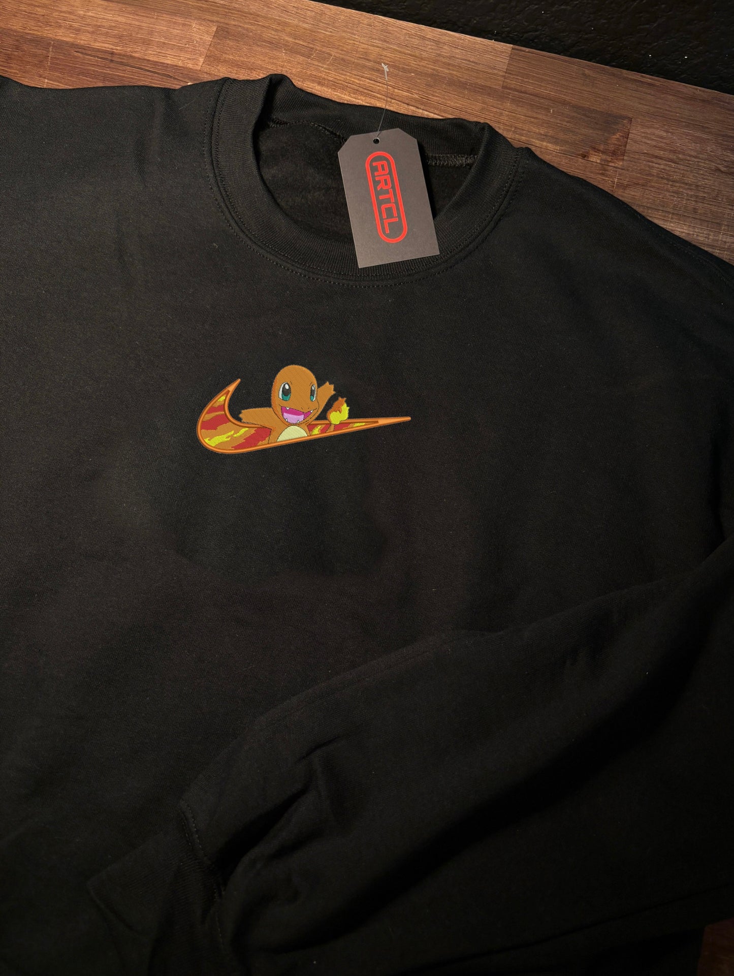 Custom Charmander Swoosh Crewneck