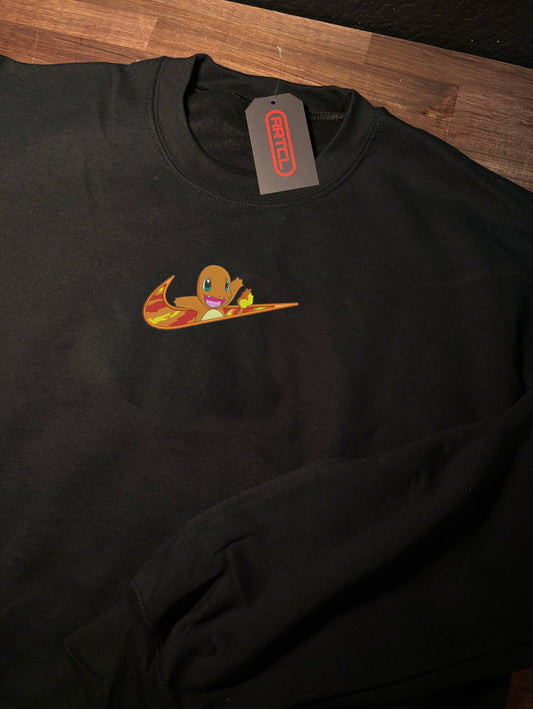 Custom Charmander Swoosh Crewneck