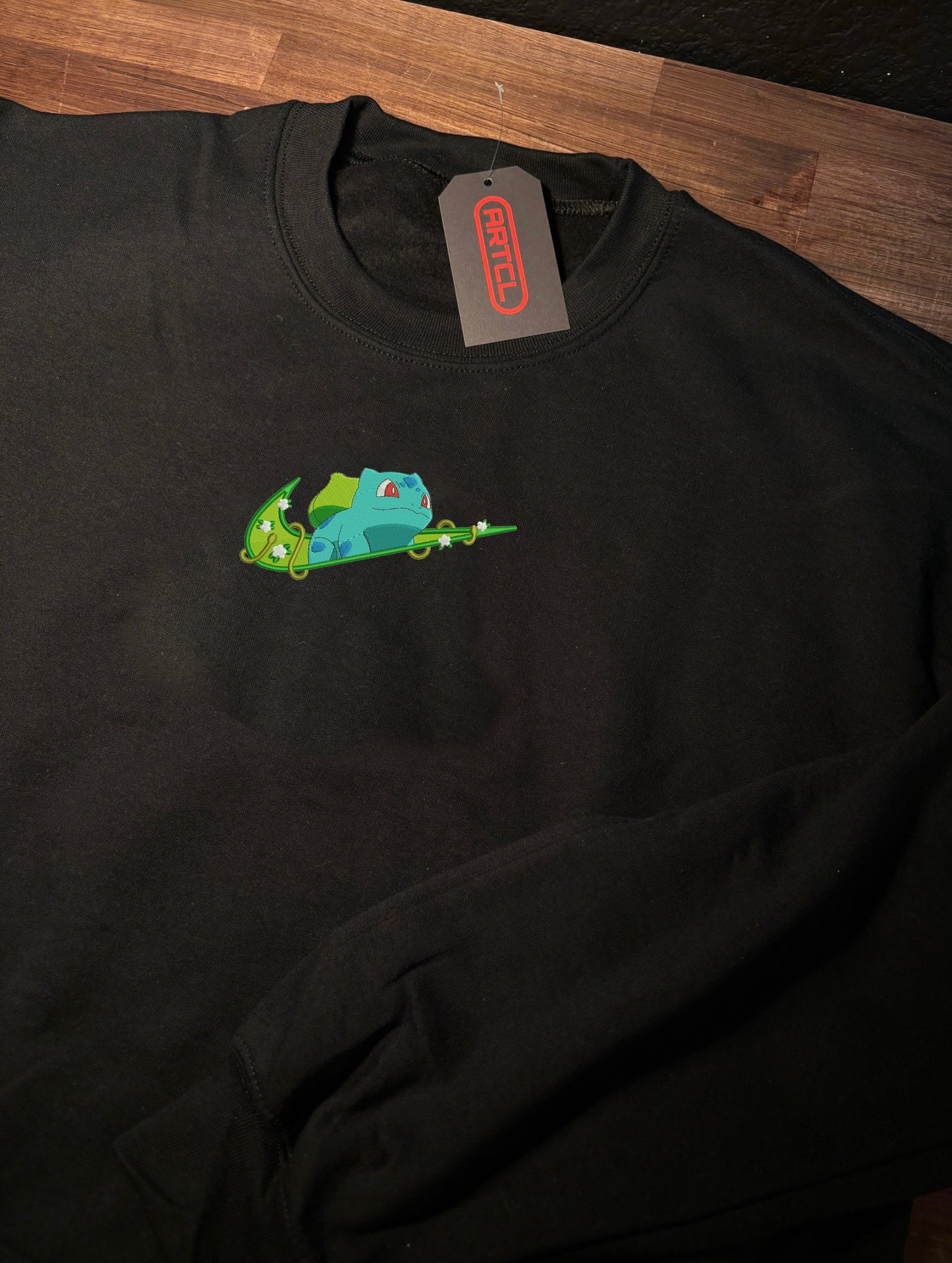 Custom Bulbasaur Swoosh Crewneck