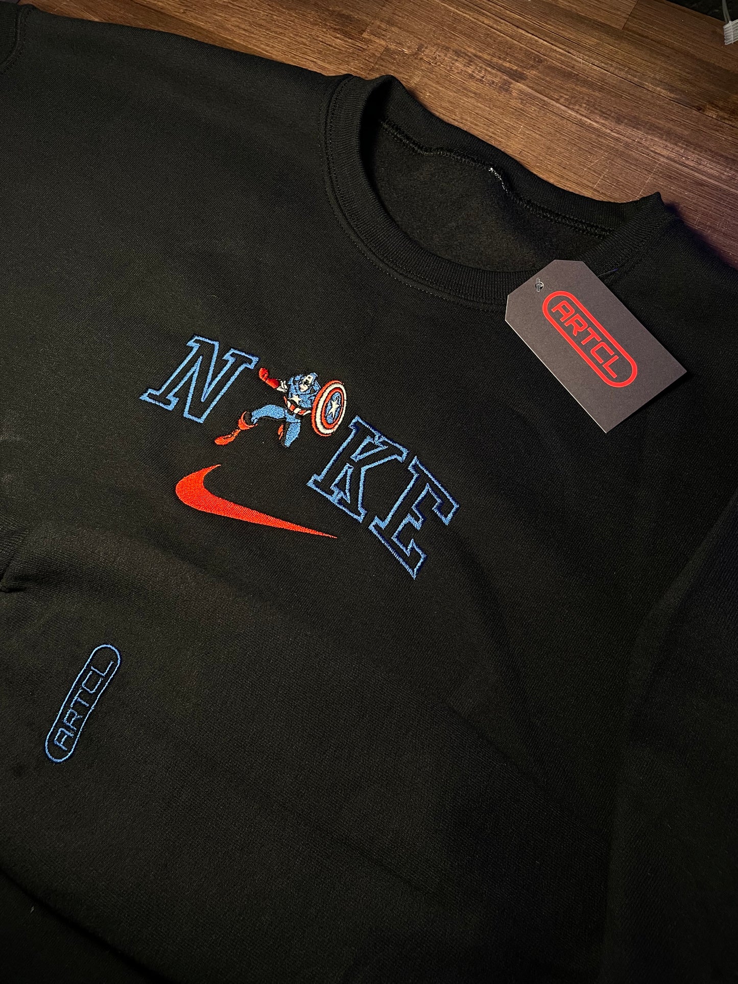 Custom Cap'n Swoosh Crewneck