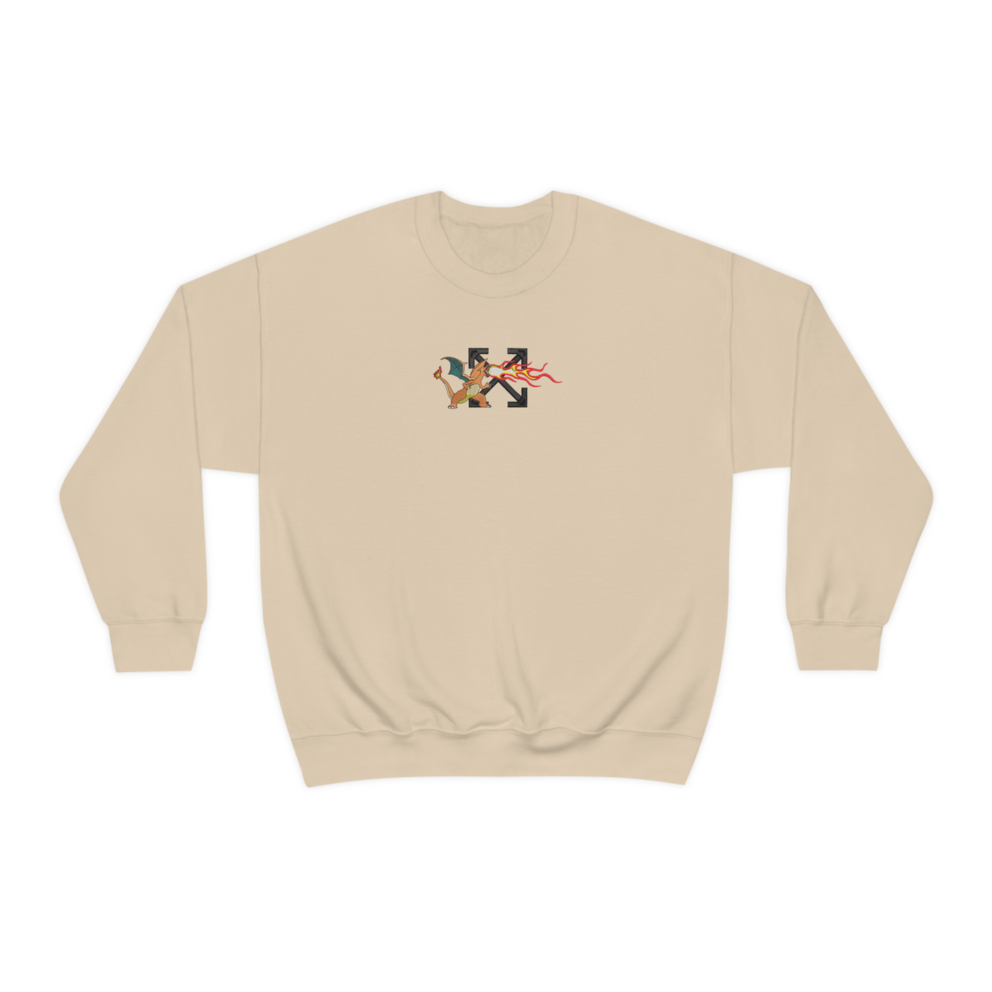 Custom Off White Charizard Crewneck