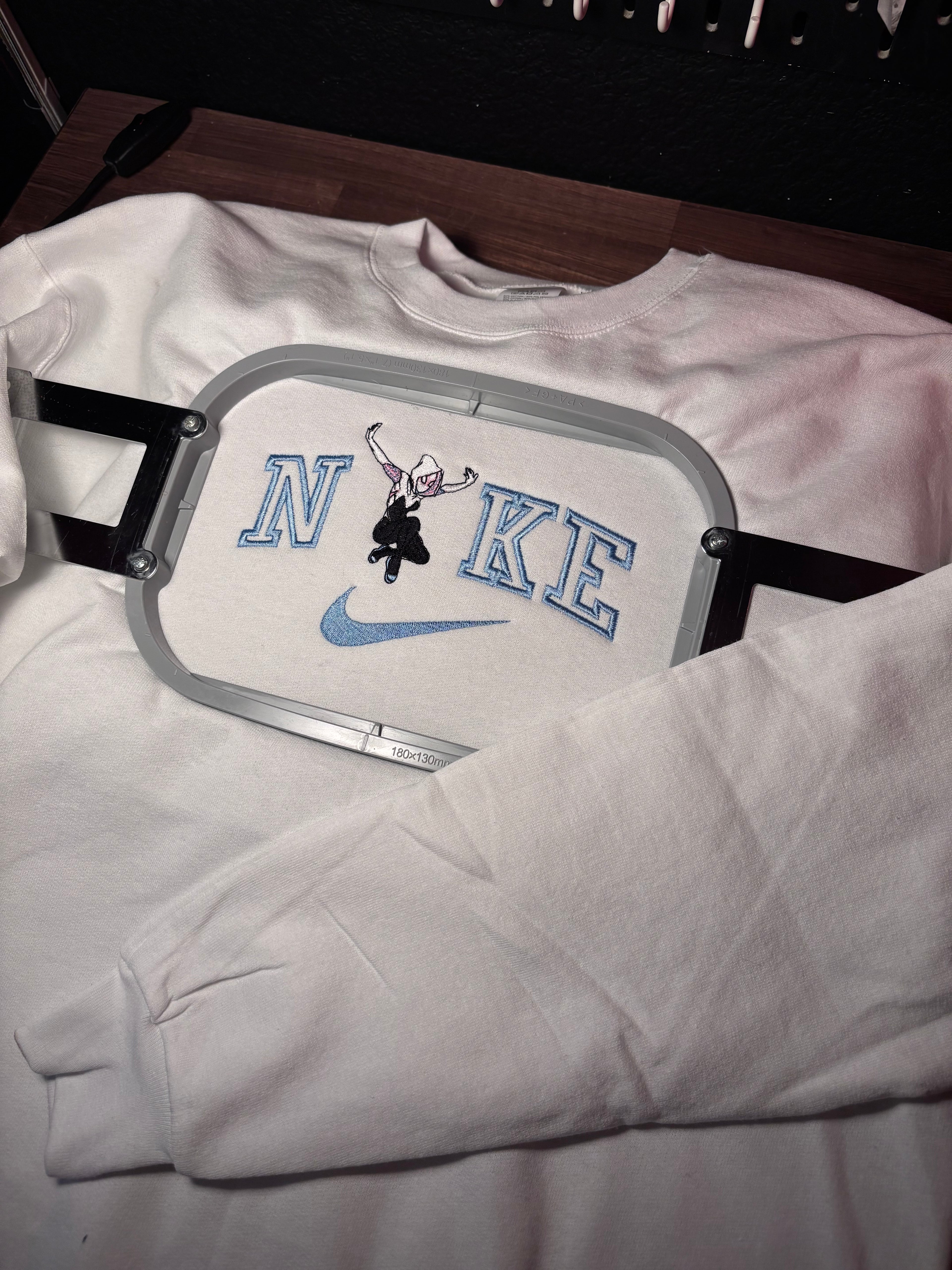 Custom Spider Woman Swoosh Crewneck